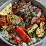 Sheet Pan Steak Veggie Bowl