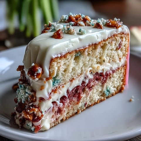 Vibrant Spring Ombre Cake with pastel pink and yellow layers, frosted with silky buttercream for a festive dessert centerpiece.  