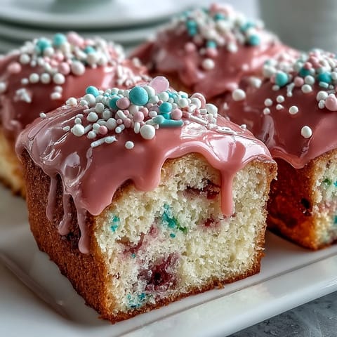 Soft vanilla Funfetti cake layered with dreamy pastel buttercream, perfect for spring celebrations.  