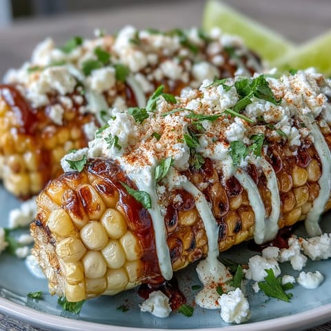 Microwave corn on the cob slathered in tangy sauce, sprinkled with Cotija, and dusted with chili for bold flavor.