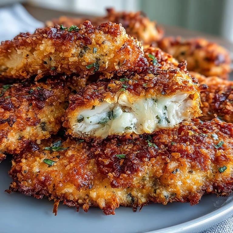 Freshly cooked Air Fryer Chicken Strips with golden breading next to a crisp green salad.