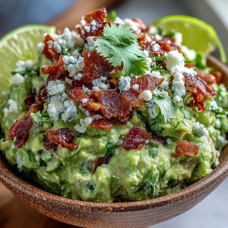 This creamy guacamole with Cotija cheese is served with tortilla chips for a bold, smoky appetizer.