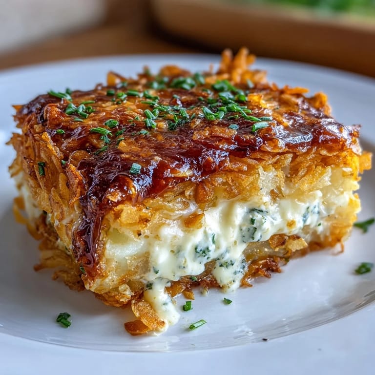 Creamy cheesy hash brown casserole topped with crunchy golden cornflakes, perfect for Easter brunch or holiday gatherings.