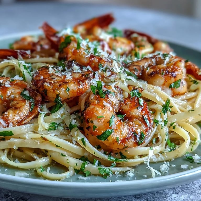 Tender Shrimp Scampi Linguine, easily prepared with white wine and lemon zest.