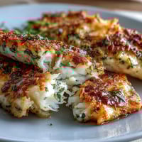 Baked tilapia fillets seasoned with herbs and lemon, served over fluffy rice with steamed broccoli and carrots in a wholesome bowl.