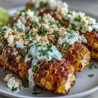 Creamy elote-style corn with Cotija cheese, chili powder, and lime—perfect for quick, flavorful side dishes.