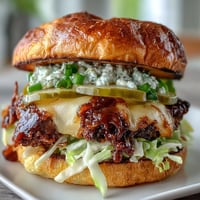 Juicy smash burger sliders piled high on toasted buns with cool, tangy secret sauce.